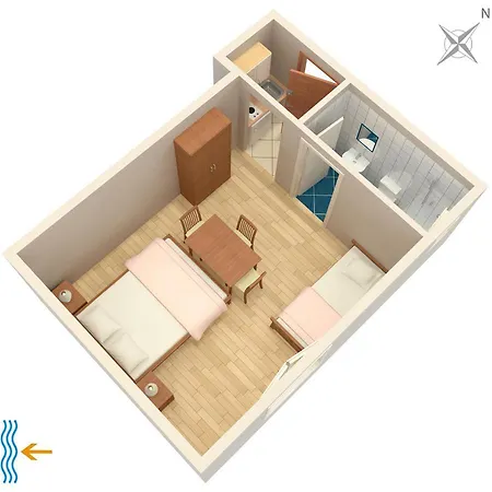 Apartment Studio 6695c Tucepi